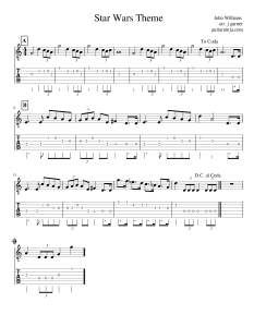 harry potter theme guitar tab fingerstyle